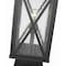 Z-Lite Brookside 1 Light Outdoor Pier Mounted Fixture, Black And Clear Seedy 583PHBS-SQPM-BK - alternate 7